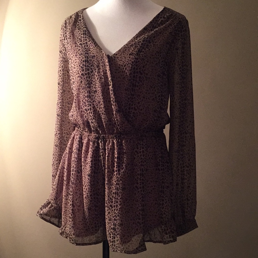 Leopard print romper